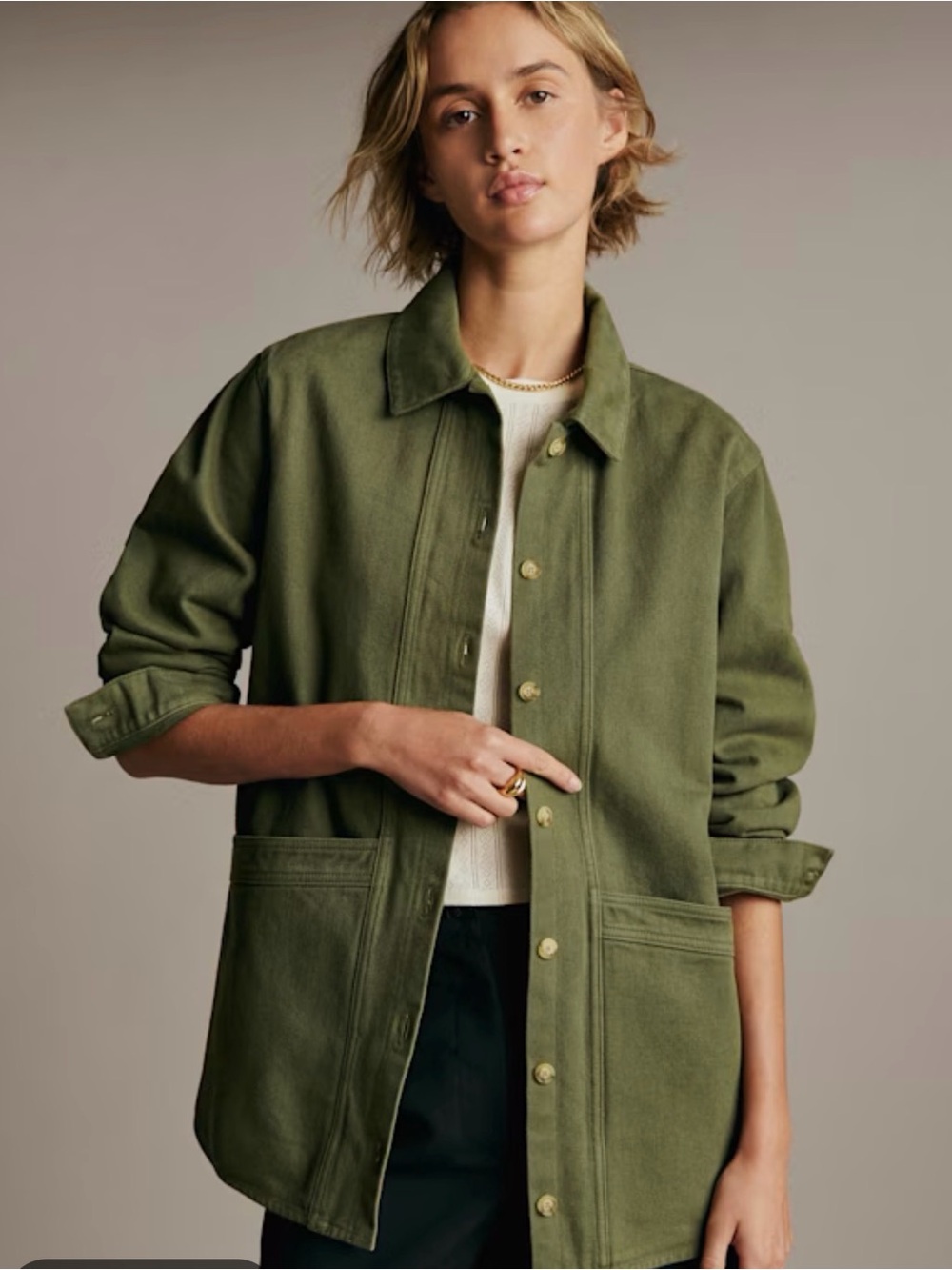 Sezane Will Jacket in Olive
